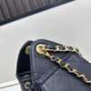 Mini Chanel 25C Hobo Bag in Suede and Pebbled Leather – Vintage-Inspired Drawstring Bucket Bag with Quilted Design and Classic Chain Strap