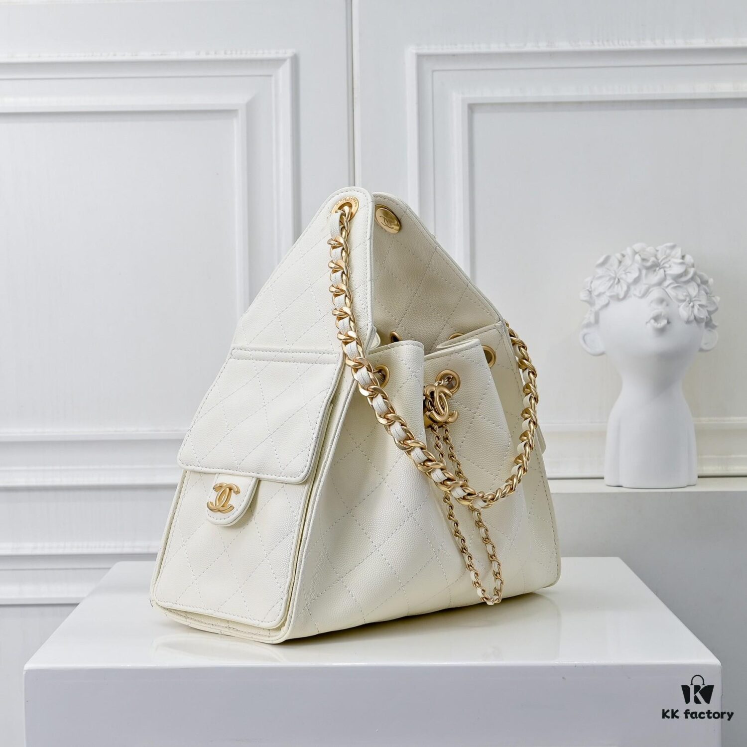 69304ce9f09edb6de4c4e711 Upgraded Chanel 25C Hobo Bag in Quilted Calfskin - Vintage Hip Bag, Small Bucket Bag with Retro Gold Coin Toggle Drawstring, Diamond Quilting, and Classic Chain Design