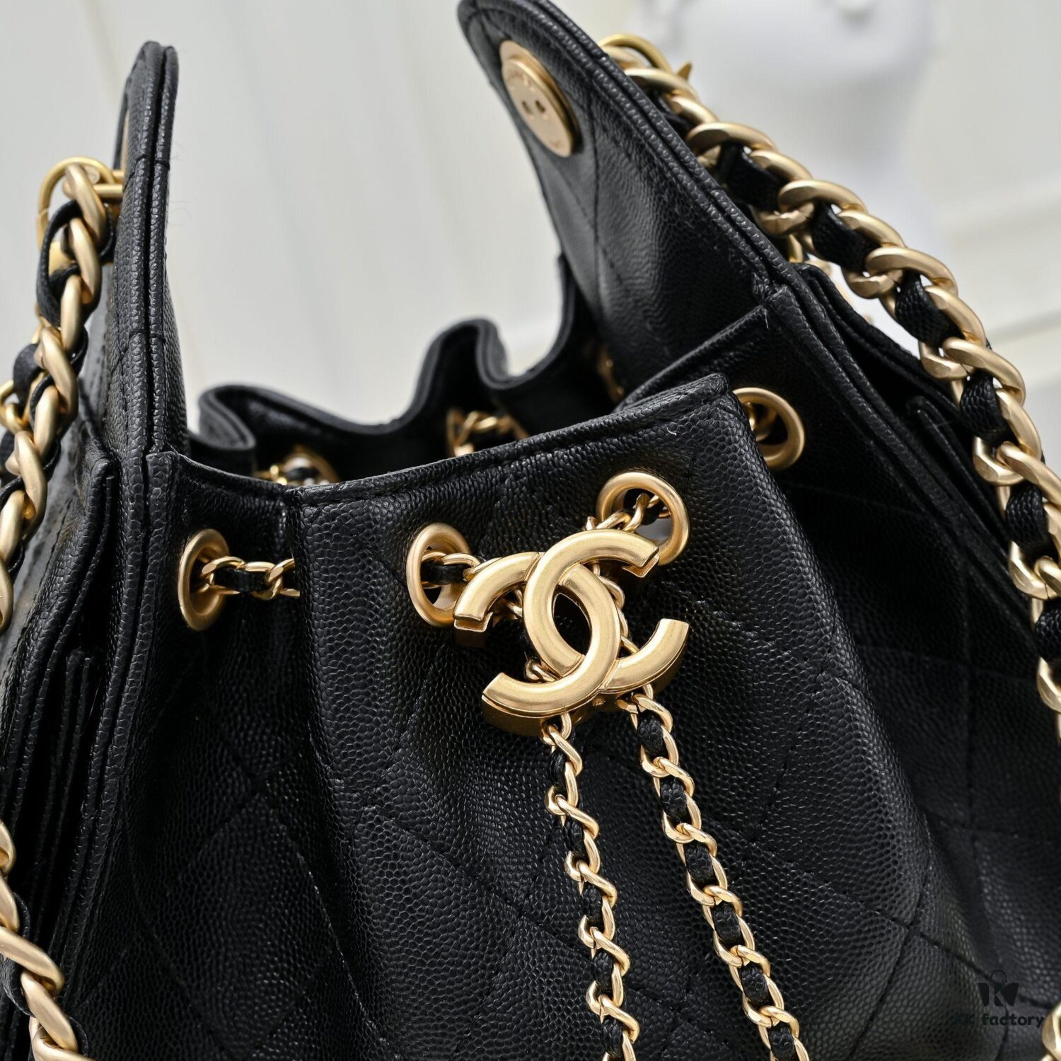 69304d00f09edb6de4c4e72a Mini Chanel 25C Bag Hobo Smooth Quilted Calfskin Bucket Bag with Vintage Gold-Tone Drawstring and Diamond Quilting, Classic Chain Design