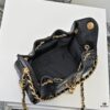 69304d08f09edb6de4c4e733 Mini Chanel 25C Bag Hobo Smooth Quilted Calfskin Bucket Bag with Vintage Gold-Tone Drawstring and Diamond Quilting, Classic Chain Design