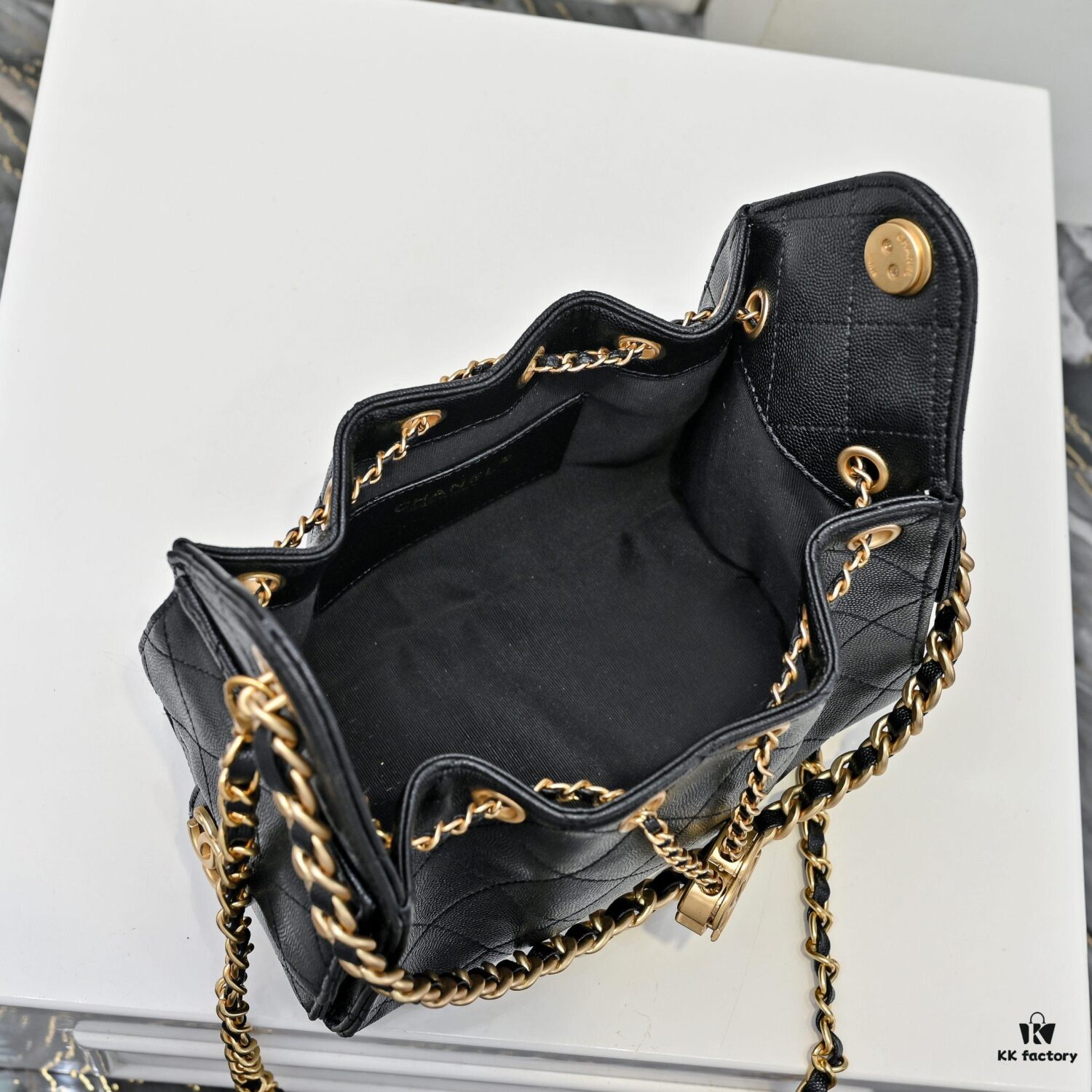69304d08f09edb6de4c4e733 Mini Chanel 25C Bag Hobo Smooth Quilted Calfskin Bucket Bag with Vintage Gold-Tone Drawstring and Diamond Quilting, Classic Chain Design