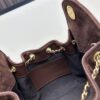 69304d13f09edb6de4c4e73c Mini Matte Chanel 25C Hobo Bag in Suede, Fringe Crossbody Bucket Bag with Vintage Coin Toggle Drawstring, Quilted Design and Classic Chain Strap