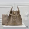 69304d1af09edb6de4c4e741 Large Upgraded Chanel 25C Hobo Bag in Suede Cowhide, Vintage Gold-Tone Buckle Drawstring Bucket Bag with Quilted Pattern, Retro Black and Gold, Classic Chain Design