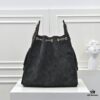 69304d28f09edb6de4c4e74e Large Upgraded Chanel 25C Hobo Bag in Suede Cowhide - Vintage Bucket Bag with Coin Button Drawstring, Diamond Quilting, Retro Black-Gold Tone, Classic Chain Design