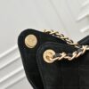 69304d2bf09edb6de4c4e750 Large Upgraded Chanel 25C Hobo Bag in Suede Cowhide - Vintage Bucket Bag with Coin Button Drawstring, Diamond Quilting, Retro Black-Gold Tone, Classic Chain Design