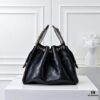 69304d31f09edb6de4c4e758 Upgraded Chanel 25C Style Oil-Waxed Leather Hobo Bag, Vintage Coin Buckle Drawstring Bucket Bag with Quilted Pattern, Retro Black and Gold, Classic Chain Design