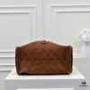 69304d32f09edb6de4c4e759 Large Upgraded Chanel 25C Hobo Bag in Suede Leather - Vintage Gold Buckle Drawstring Bucket Bag with Quilted Pattern, Retro Black and Gold, Classic Chain Design