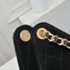69304d53f09edb6de4c4e77d Upgraded Chanel 25C Hobo Bag in Sanded Calfskin - Mini Fringe Shoulder Bag with Vintage Coin Toggle Drawstring, Quilted Design, Retro Black and Gold Hardware, Classic Chain Detail