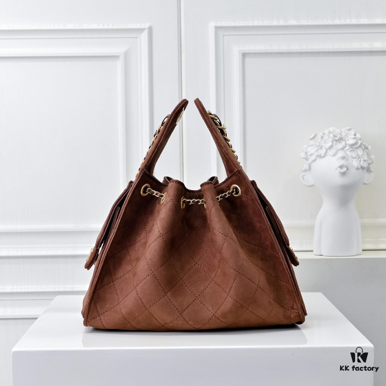 69304d58f09edb6de4c4e783 Upgraded Chanel 25C Hobo Bag in Saffiano Calfskin - Vintage Buckle Drawstring Bucket Bag with Quilted Design and Retro Gold-Tone Hardware