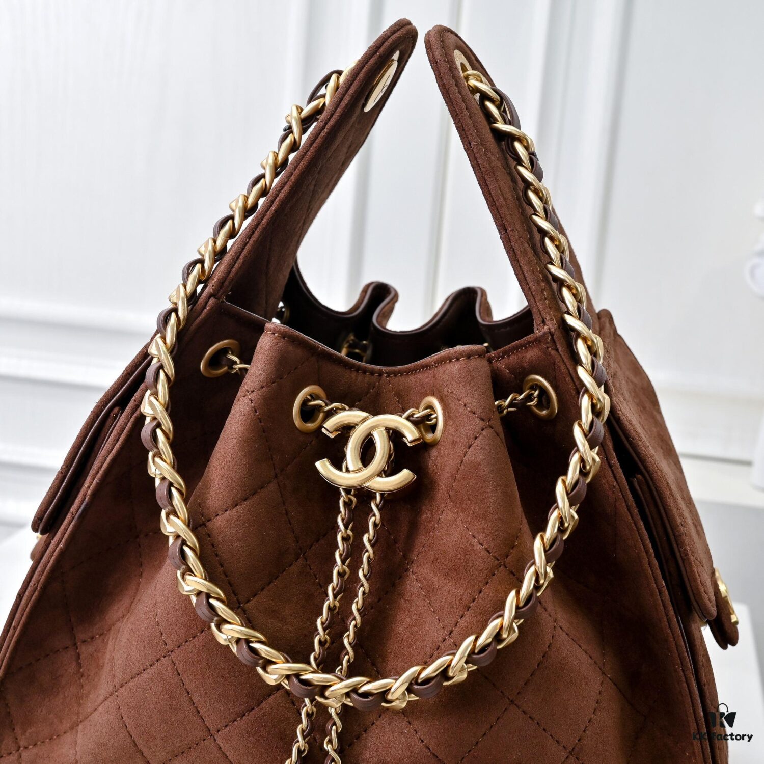 69304d5ef09edb6de4c4e787 Upgraded Chanel 25C Hobo Bag in Saffiano Calfskin - Vintage Buckle Drawstring Bucket Bag with Quilted Design and Retro Gold-Tone Hardware