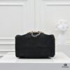 69304d66f09edb6de4c4e794 Mini Chanel 25C Bag Hobo Suede Crossbody Bucket Bag with Vintage Coin Toggle Drawstring, Quilted Design, Retro Black and Gold Hardware, Classic Chain Strap