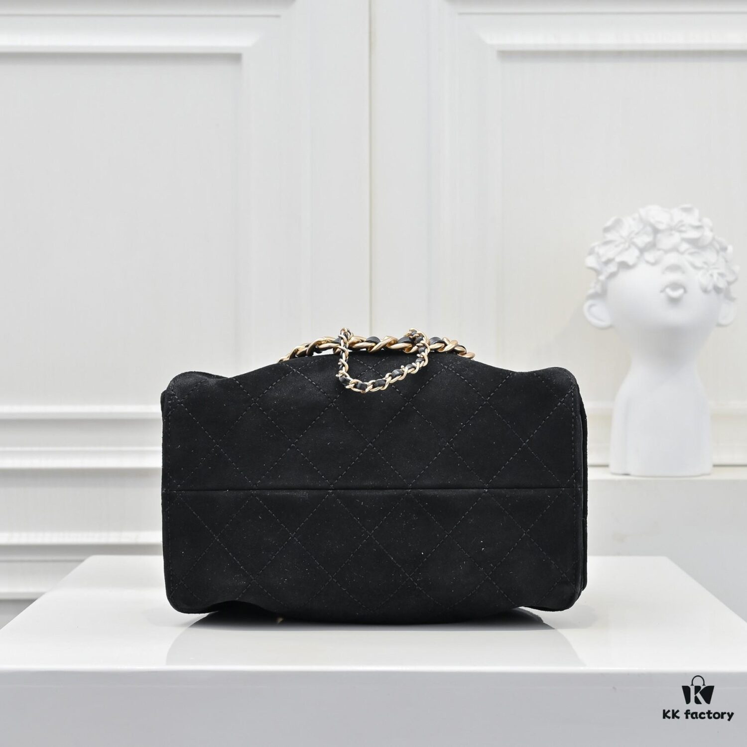 69304d66f09edb6de4c4e794 Mini Chanel 25C Bag Hobo Suede Crossbody Bucket Bag with Vintage Coin Toggle Drawstring, Quilted Design, Retro Black and Gold Hardware, Classic Chain Strap
