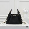 69304d67f09edb6de4c4e795 Mini Chanel 25C Bag Hobo Suede Crossbody Bucket Bag with Vintage Coin Toggle Drawstring, Quilted Design, Retro Black and Gold Hardware, Classic Chain Strap