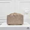 69304d74f09edb6de4c4e7a6 Mini Chanel 25C Hobo Bag in Suede, Crossbody Bucket Bag with Vintage Coin Toggle Drawstring, Diamond Quilting, Retro Black-Gold Hardware, Classic Chain Design