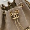 69304d76f09edb6de4c4e7aa Mini Chanel 25C Hobo Bag in Suede, Crossbody Bucket Bag with Vintage Coin Toggle Drawstring, Diamond Quilting, Retro Black-Gold Hardware, Classic Chain Design