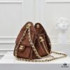 69304d7bf09edb6de4c4e7ae Mini Chanel 25C Bag Hobo Suede Crossbody Bucket Bag with Vintage Coin Toggle Drawstring, Quilted Design, Retro Black and Gold Hardware, Classic Chain Strap