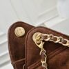 69304d80f09edb6de4c4e7b5 Mini Chanel 25C Bag Hobo Suede Crossbody Bucket Bag with Vintage Coin Toggle Drawstring, Quilted Design, Retro Black and Gold Hardware, Classic Chain Strap