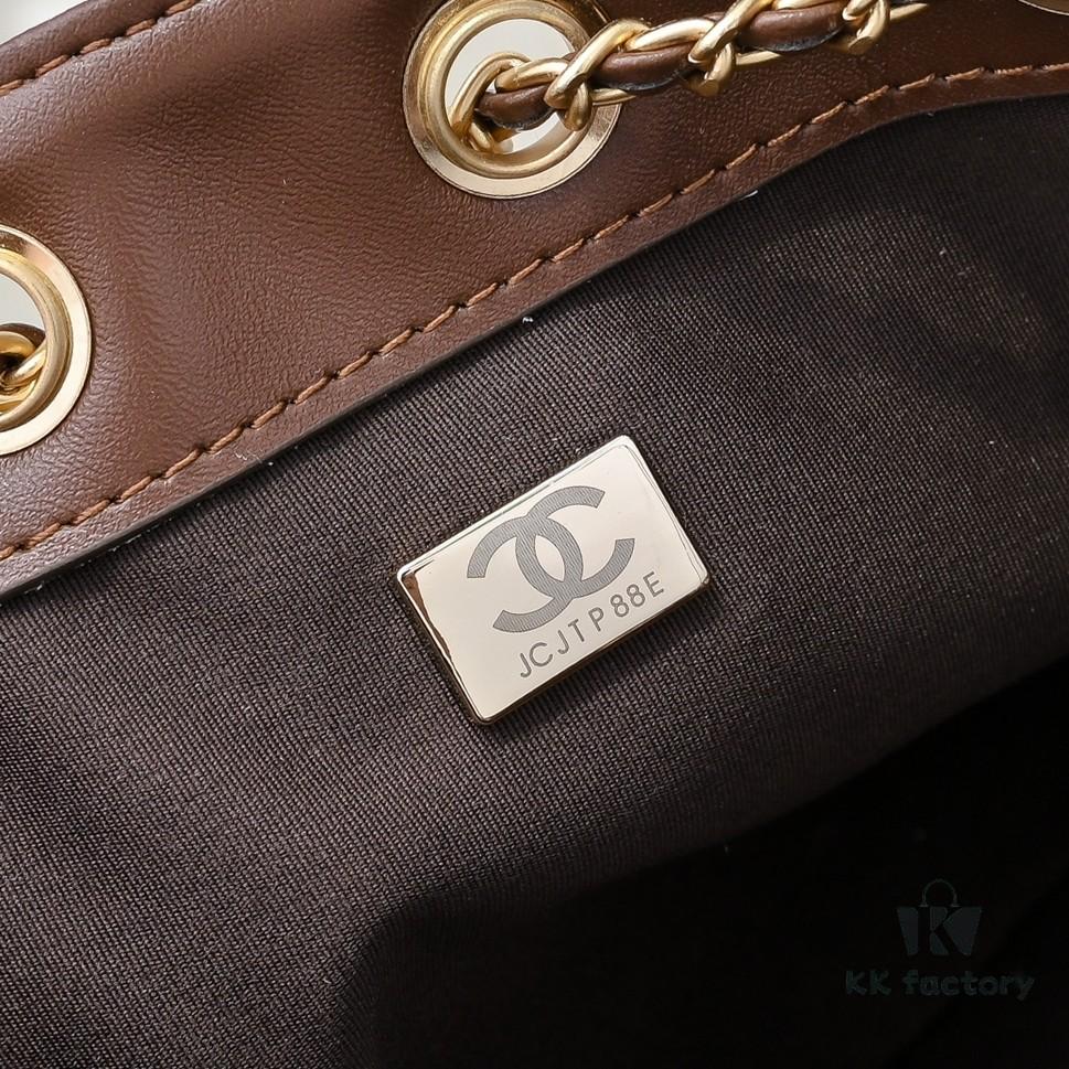69304d82f09edb6de4c4e7b7 Mini Chanel 25C Bag Hobo Suede Crossbody Bucket Bag with Vintage Coin Toggle Drawstring, Quilted Design, Retro Black and Gold Hardware, Classic Chain Strap