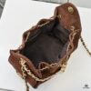 69304d82f09edb6de4c4e7b8 Mini Chanel 25C Bag Hobo Suede Crossbody Bucket Bag with Vintage Coin Toggle Drawstring, Quilted Design, Retro Black and Gold Hardware, Classic Chain Strap