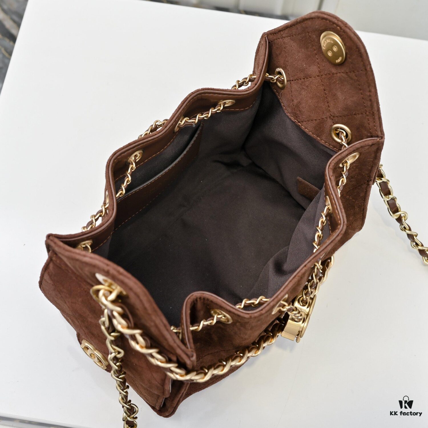 69304d82f09edb6de4c4e7b8 Mini Chanel 25C Bag Hobo Suede Crossbody Bucket Bag with Vintage Coin Toggle Drawstring, Quilted Design, Retro Black and Gold Hardware, Classic Chain Strap