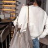69304d85f09edb6de4c4e7bc Large Size Suede, Frosted Upgrade Chanel 25C Hobo Bag, Vintage Coin Button Drawstring Bucket Bag with Diamond Quilting, Retro Black and Gold, Classic Chain Design