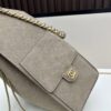 69304d97f09edb6de4c4e7d5 Large Size Suede, Frosted Upgrade Version Chanel 25C Hobo Bag, Vintage Coin Button Drawstring Bucket Bag with Diamond Quilting, Retro Black and Gold, Classic Chain Design
