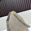 69304d99f09edb6de4c4e7d6 Large Size Suede, Frosted Upgrade Version Chanel 25C Hobo Bag, Vintage Coin Button Drawstring Bucket Bag with Diamond Quilting, Retro Black and Gold, Classic Chain Design