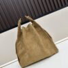 69304da0f09edb6de4c4e7e0 Large Size Suede, Frosted, Upgraded Chanel 25C Style Hobo Bag, Vintage Coin Button Drawstring Bucket Bag with Diamond Quilting and Retro Black-Gold Tone, Classic Chain Design