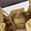 69304da6f09edb6de4c4e7e7 Large Size Suede, Frosted, Upgraded Chanel 25C Style Hobo Bag, Vintage Coin Button Drawstring Bucket Bag with Diamond Quilting and Retro Black-Gold Tone, Classic Chain Design