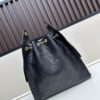 Large Size Suede, Matte Finish, Upgraded Chanel 25C Style Hobo Bag with Vintage Coin Buckle Drawstring Bucket Bag + Diamond Quilting + Retro Black and Gold, Classic Chain Design