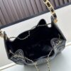69304db2f09edb6de4c4e7fa Large Vegan Leather Hobo Bag, Suede Finish, Upgraded Chanel 25C Style, Vintage Coin Button Drawstring Bucket Bag with Diamond Quilting, Retro Black-Gold Hardware, Classic Chain Design