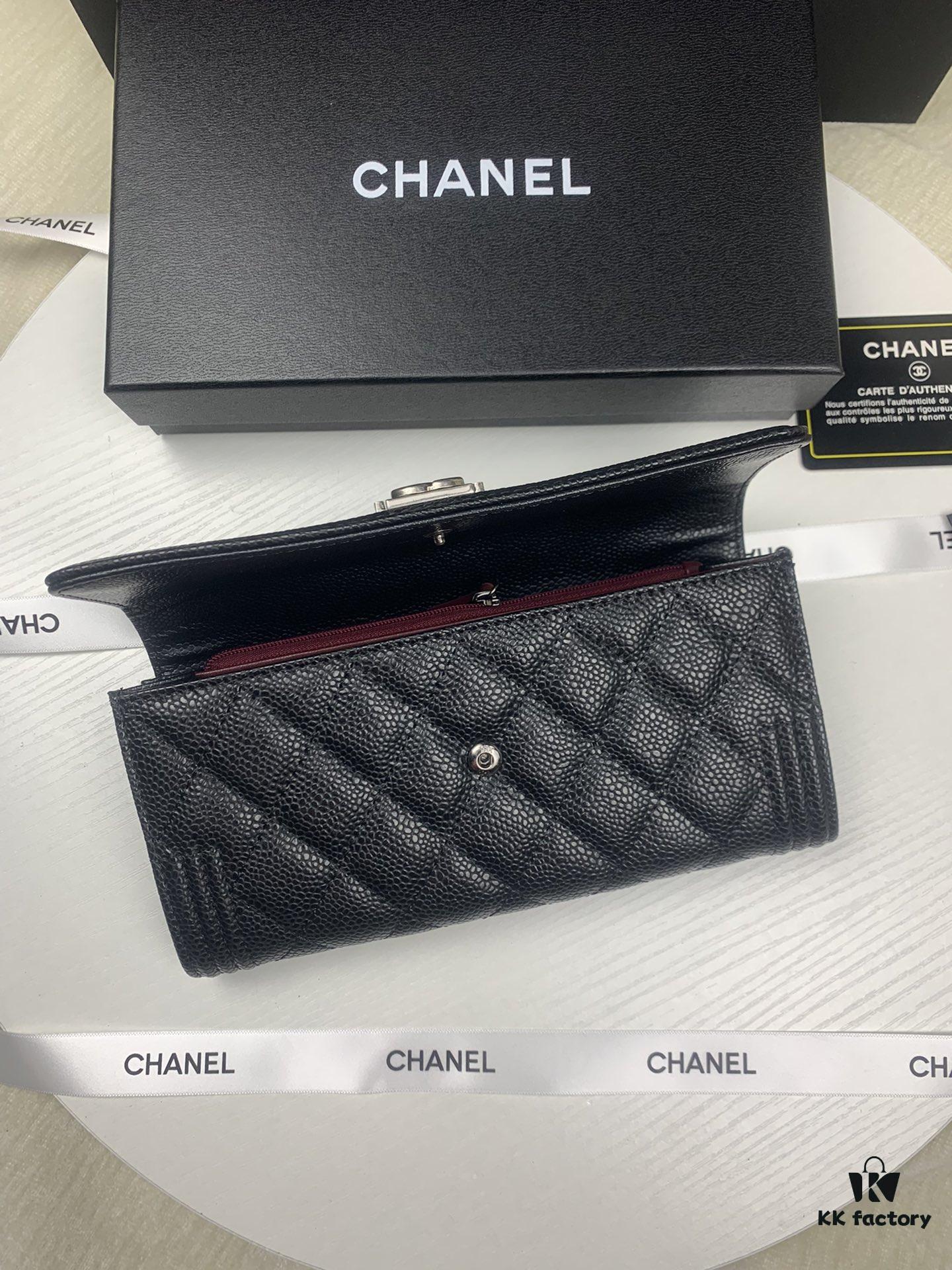 69304db8f09edb6de4c4e801 CHANEL Le Boy Long Wallet - Model A80286, Calfskin Leather with Hardware, Authentic Quality, Complete Packaging
