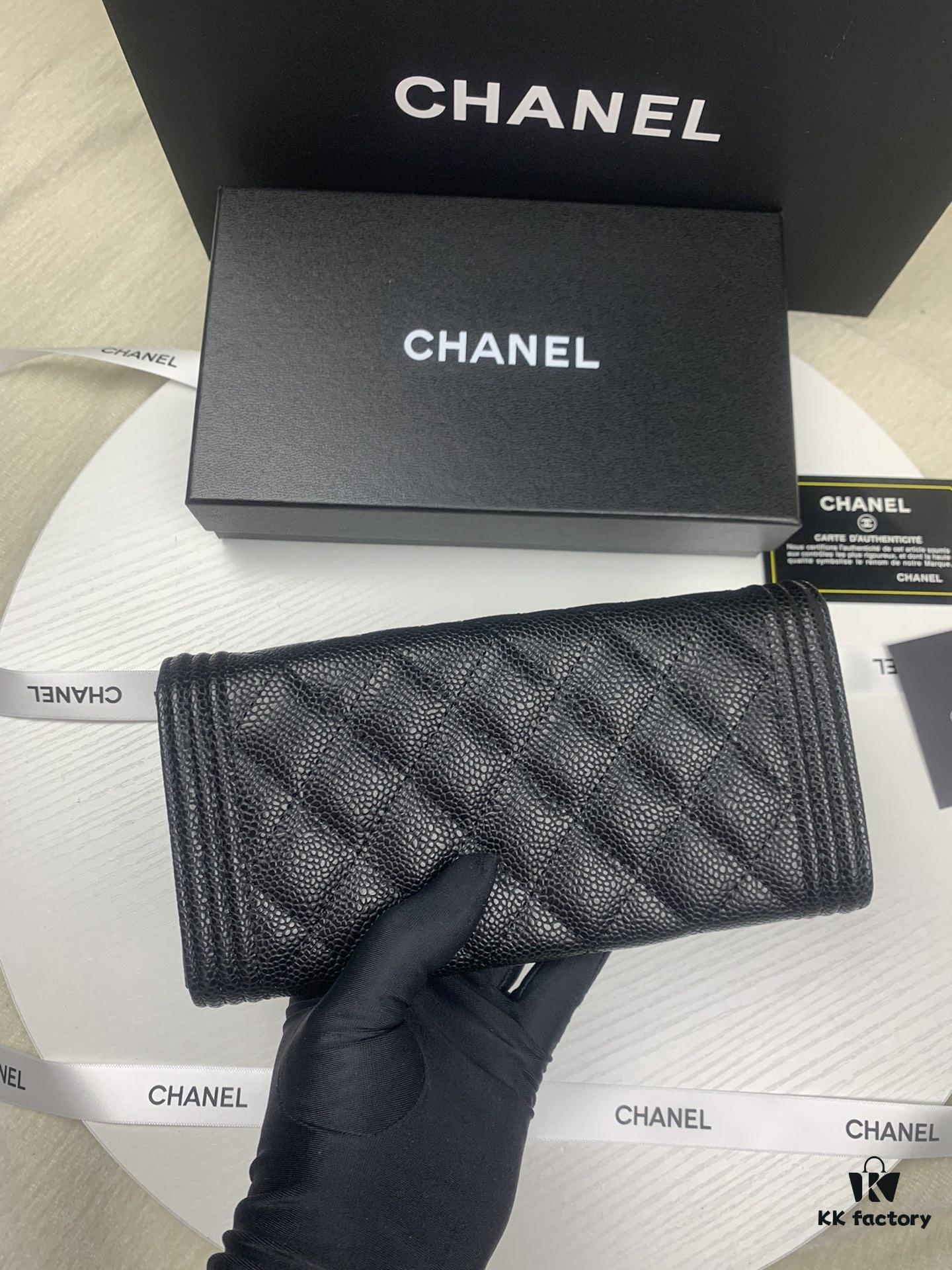69304db9f09edb6de4c4e802 CHANEL Le Boy Long Wallet - Model A80286, Calfskin Leather with Hardware, Authentic Quality, Complete Packaging