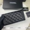 69304dc5f09edb6de4c4e810 CHANEL Le Boy Long Wallet, Model A80286, Calfskin with Gold-Tone Hardware, Original Quality, Complete Packaging Included! Dimensions: 10.5 x 19 x 3 cm, Color: Quilted Beige with Golden Clasp