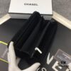 69304dcff09edb6de4c4e81f Chanel 15C-169# Small Lambskin Quilted Single-Zip Wallet in Black with White Trim or All Black