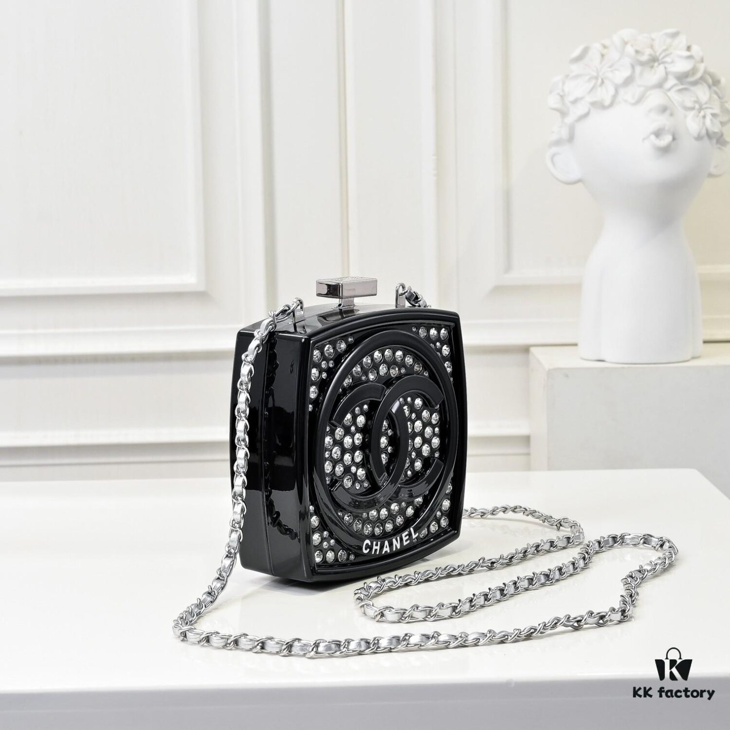 69304de7f09edb6de4c4e835 Limited Edition CHANEL Diamond Powder Case - Sparkling and Elegant, A Must-Have Fashion Accessory