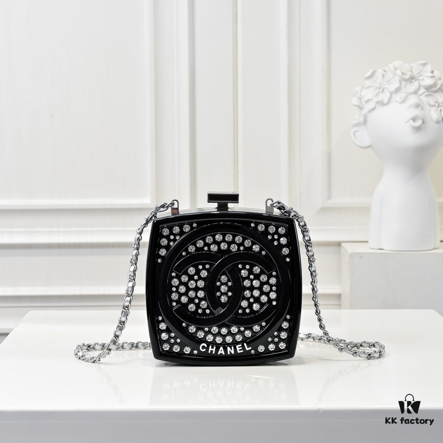 69304de7f09edb6de4c4e836 Limited Edition CHANEL Diamond Powder Case - Sparkling and Elegant, A Must-Have Fashion Accessory