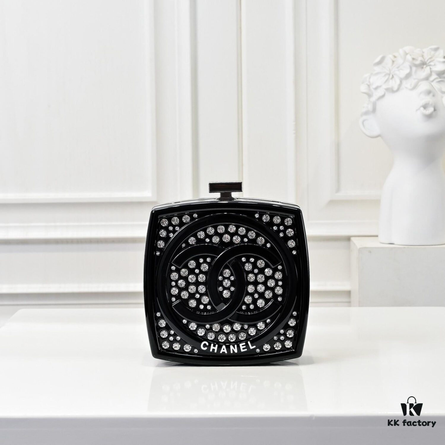 69304de9f09edb6de4c4e838 Limited Edition CHANEL Diamond Powder Case - Sparkling and Elegant, A Must-Have Fashion Accessory