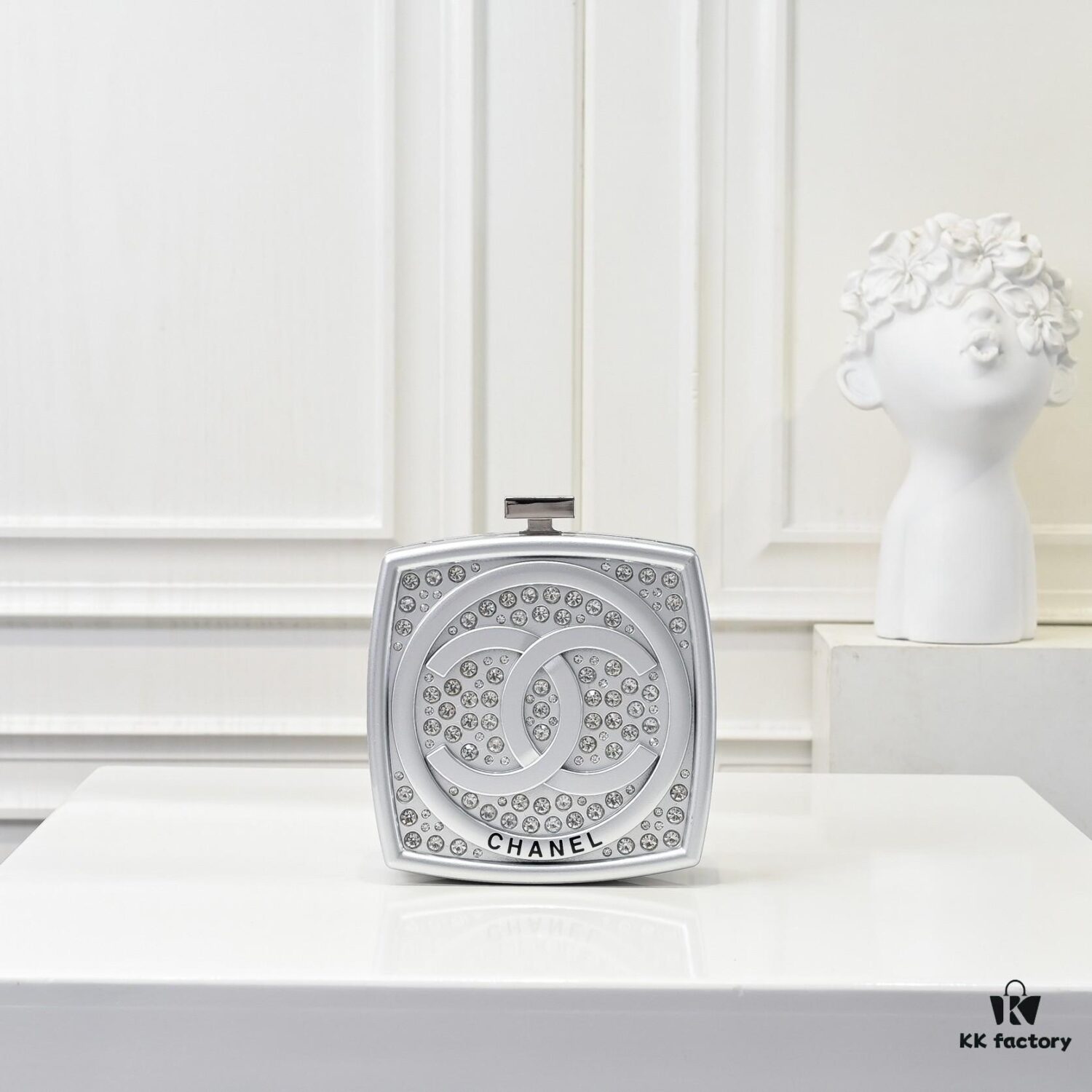 69304df3f09edb6de4c4e843 Limited Edition CHANEL Diamond Powder Case - Sparkling and Elegant, A Must-Have Fashion Accessory