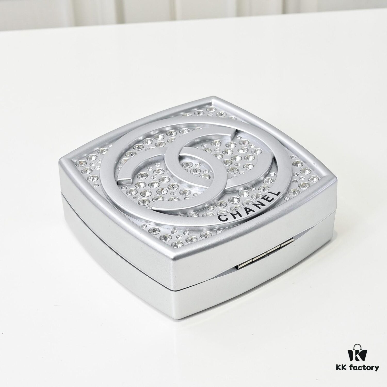 69304df4f09edb6de4c4e844 Limited Edition CHANEL Diamond Powder Case - Sparkling and Elegant, A Must-Have Fashion Accessory