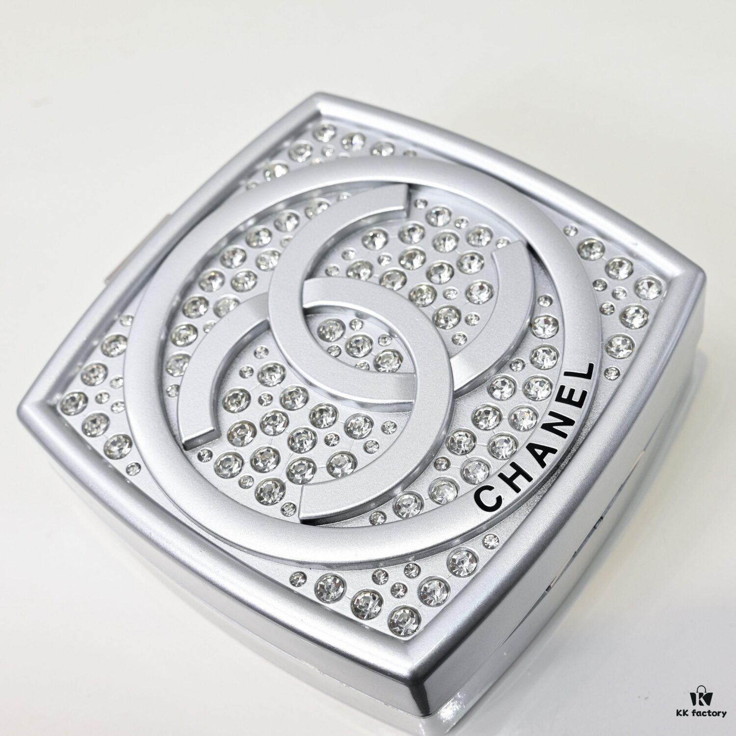 69304df6f09edb6de4c4e846 Limited Edition CHANEL Diamond Powder Case - Sparkling and Elegant, A Must-Have Fashion Accessory