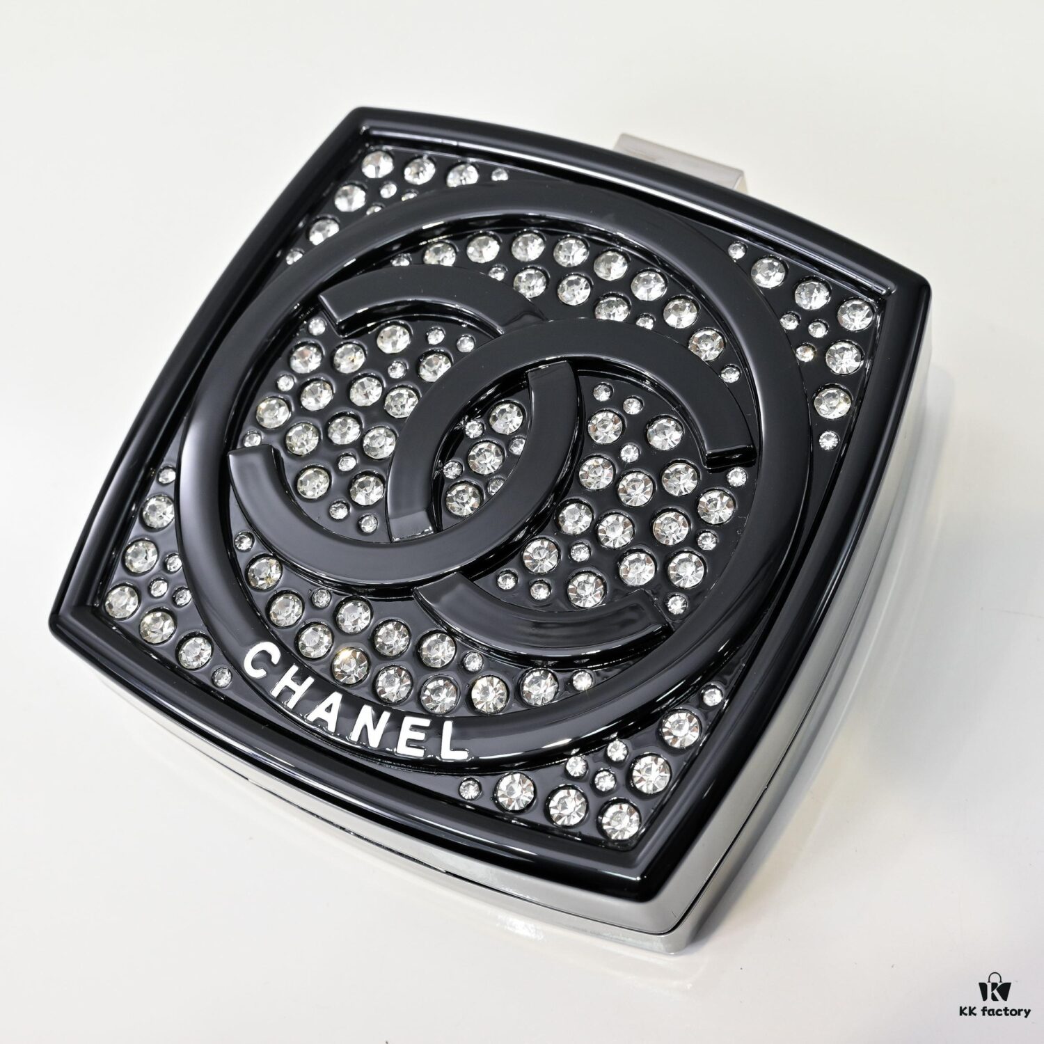 69304df8f09edb6de4c4e847 Limited Edition CHANEL Diamond Powder Case - Sparkling and Elegant, A Must-Have Fashion Accessory