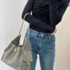 69304df9f09edb6de4c4e849 Upgraded Chanel 25C Style Hobo Bag in Quilted Calf Leather – Vintage Gold Buckle Drawstring Bucket Bag with Diamond Stitching and Retro Black-Gold Accents