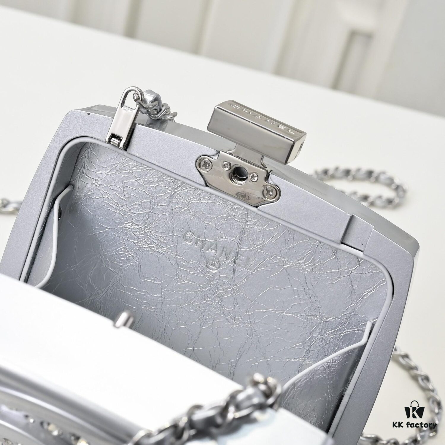 69304df9f09edb6de4c4e84a Limited Edition CHANEL Diamond Powder Case - Sparkling and Elegant, A Must-Have Fashion Accessory