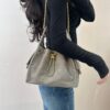 69304dfef09edb6de4c4e84f Upgraded Chanel 25C Style Hobo Bag in Quilted Calf Leather – Vintage Gold Buckle Drawstring Bucket Bag with Diamond Stitching and Retro Black-Gold Accents