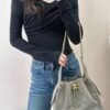 69304dfff09edb6de4c4e851 Upgraded Chanel 25C Style Hobo Bag in Quilted Calf Leather – Vintage Gold Buckle Drawstring Bucket Bag with Diamond Stitching and Retro Black-Gold Accents