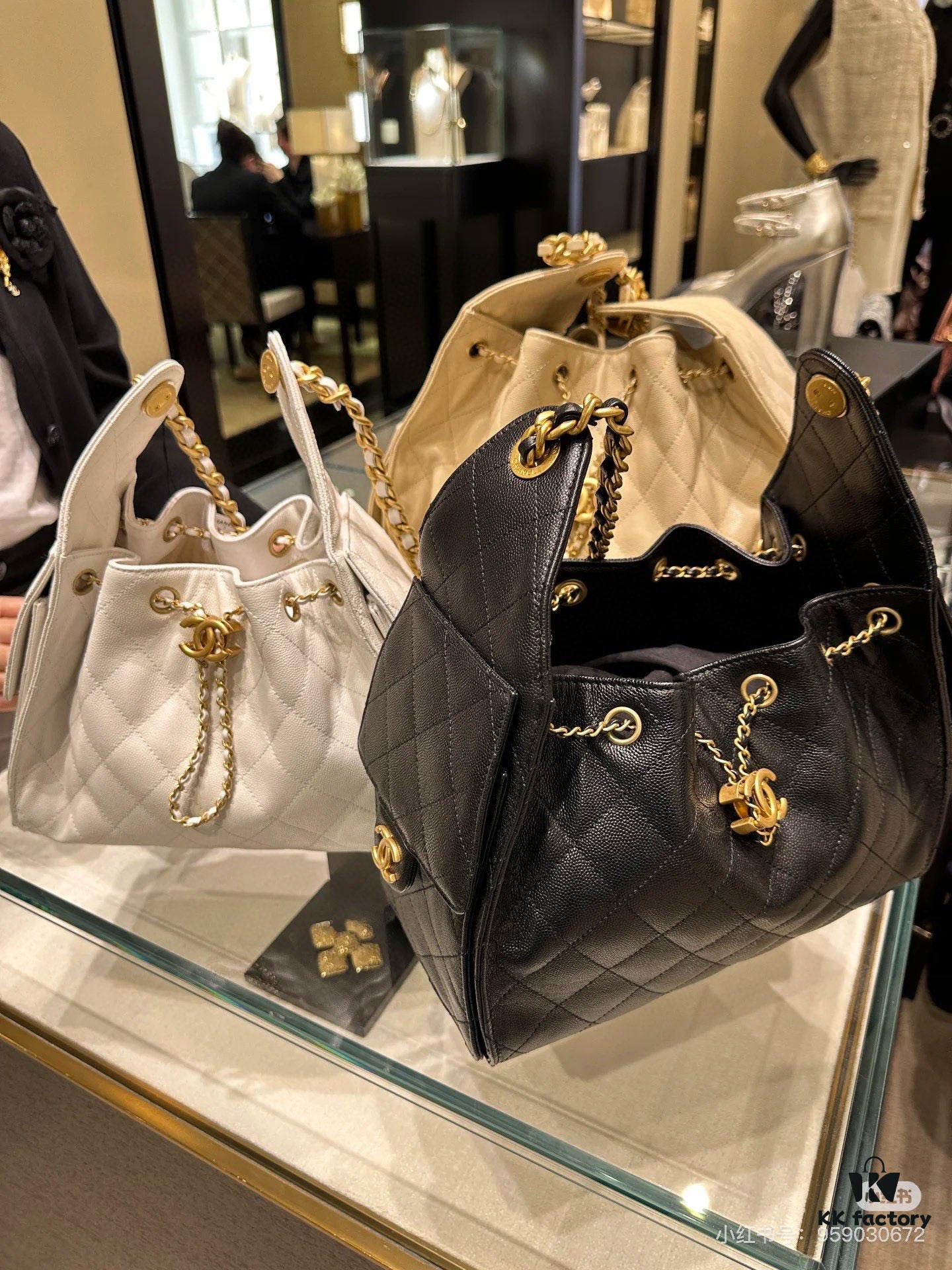 69304e05f09edb6de4c4e859 Upgraded Chanel 25C Style Hobo Bag in Quilted Calf Leather – Vintage Gold Buckle Drawstring Bucket Bag with Diamond Stitching and Retro Black-Gold Accents