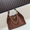 69304e09f09edb6de4c4e85c Upgraded Chanel 25C Style Hobo Bag in Quilted Calf Leather – Mini Vintage Drawstring Bucket Bag with Retro Gold Buckle, Diamond Stitching, and Classic Chain Design