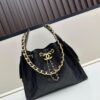 69304e0bf09edb6de4c4e860 Upgraded Chanel 25C Style Hobo Bag in Quilted Calf Leather – Mini Vintage Drawstring Bucket Bag with Retro Gold Buckle, Diamond Stitching, and Classic Chain Design