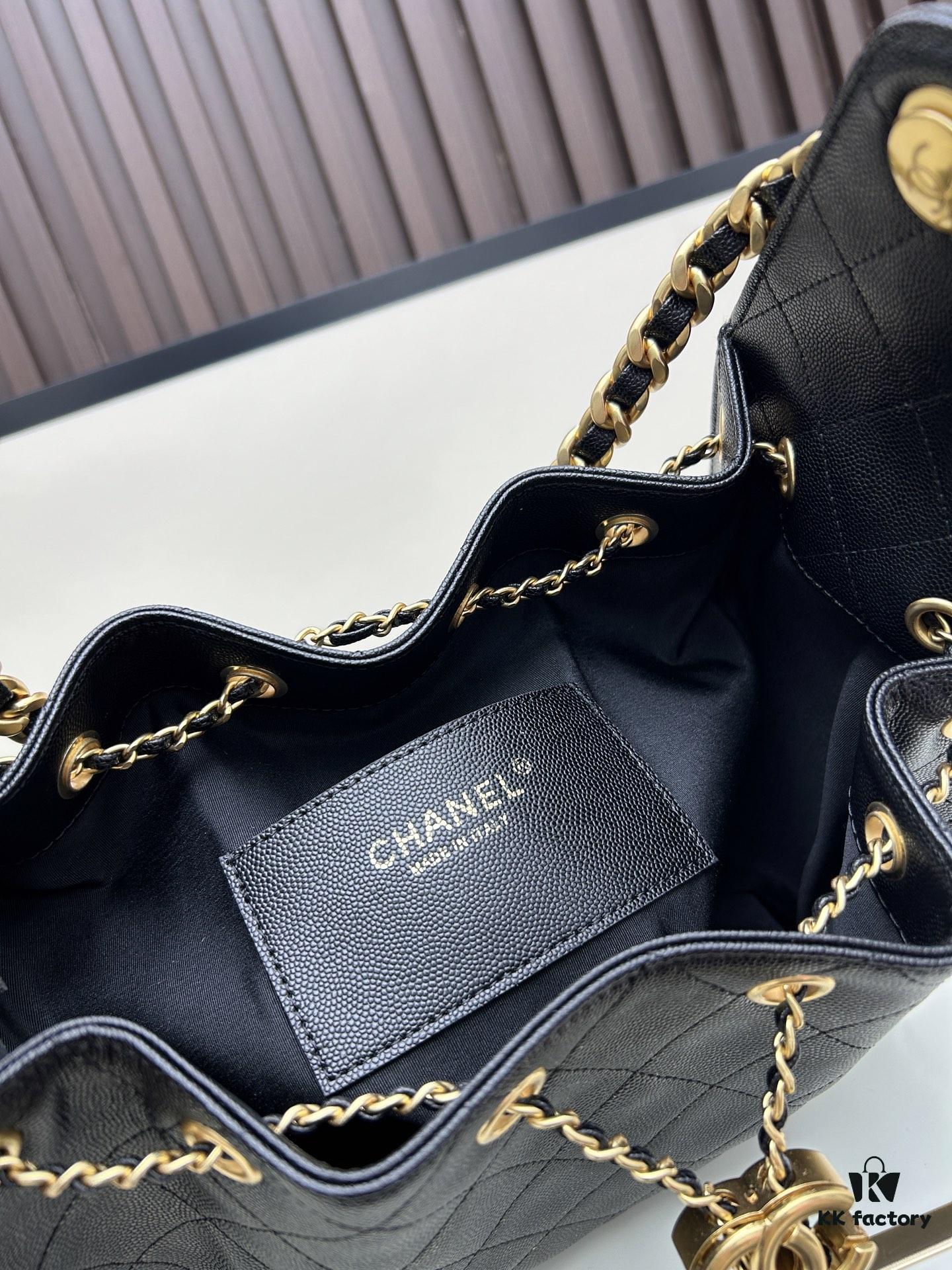 69304e11f09edb6de4c4e866 Upgraded Chanel 25C Hobo Bag in Quilted Calfskin - Mini Vintage Drawstring Bucket Bag with Retro Gold Buckle, Diamond Stitching, and Classic Chain Design
